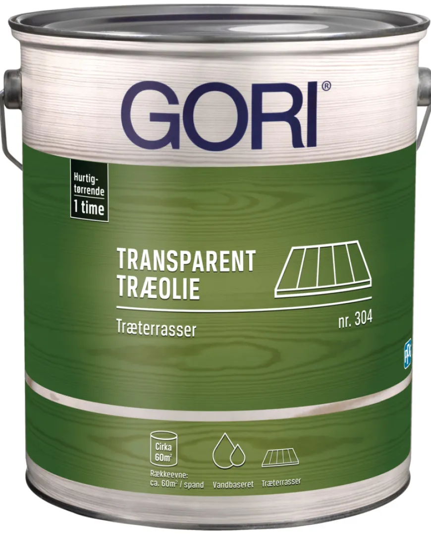 GORI 304 klar træolie til træterrasser 5 liter