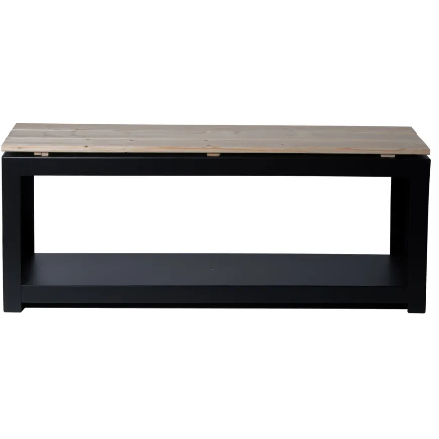 Havebænk med brændedepot 118 x 29,5 x 48 cm
