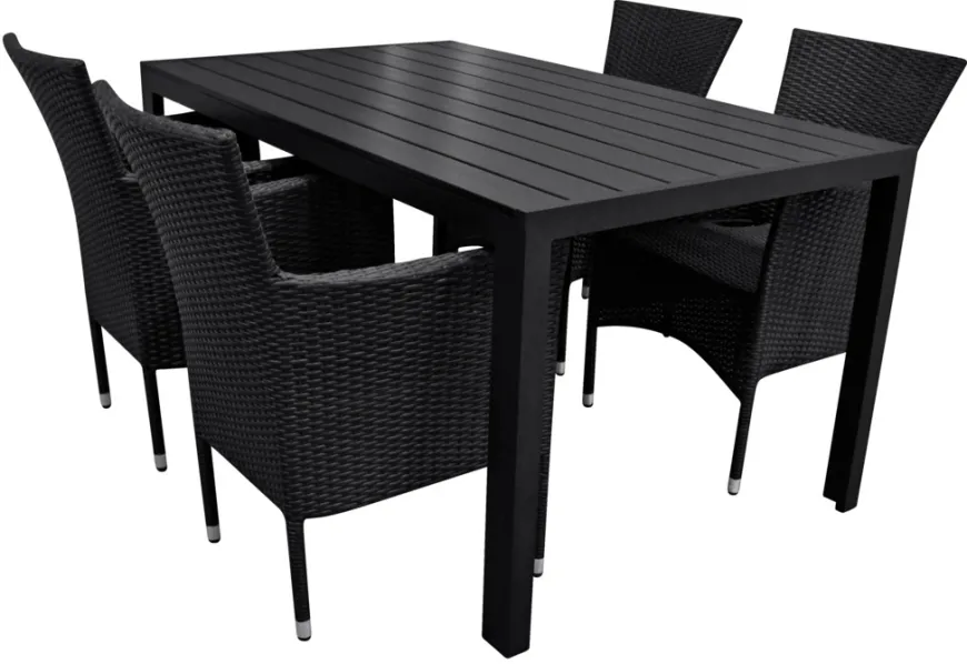 Havebord Havanna 150 x 90 cm i aluminium og nonwood - Sunlife®