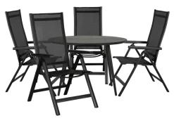 Havebord Madrid sort Ø110 cm - Sunlife®