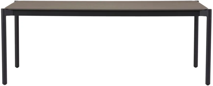 Havebord 205 x 104 cm i sort Grey Stone Look