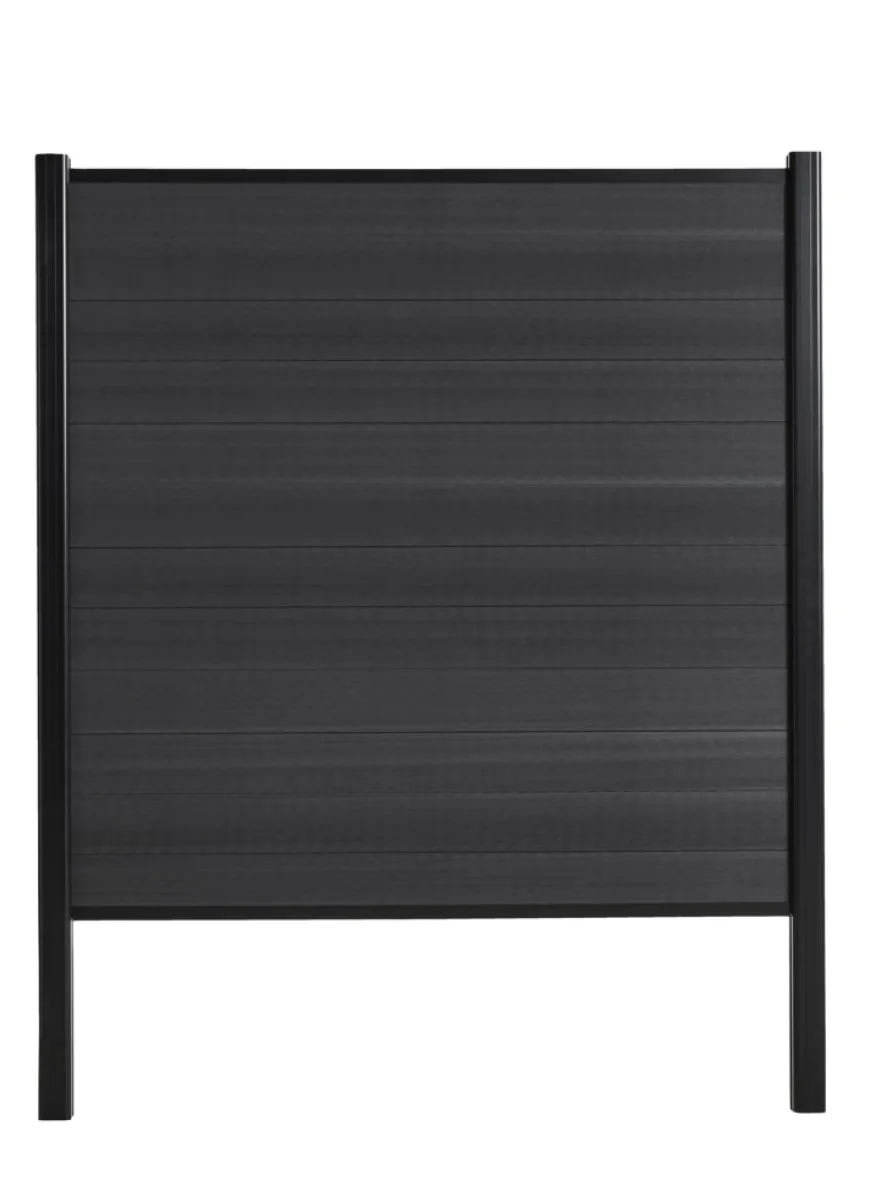 Hegnsstolpe panelhegn sort aluminium H230 cm