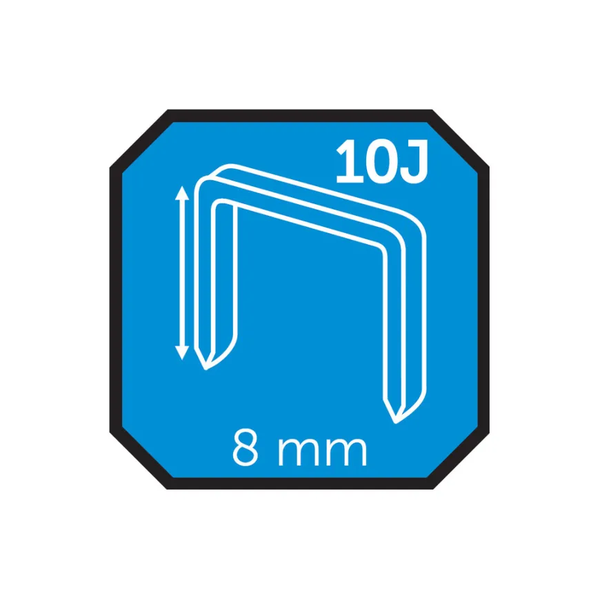 Hæfteklammer 8 mm nr. 10J 1000 stk. - Probuilder