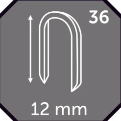 Hæfteklammer 12 mm nr. 36 1000 stk. - Probuilder