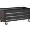 Højbed på hjul sort 80 x 45 x 40 cm - Garden®