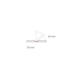 Hjørneliste fleksibel hvid - 35 x 35 x 2400 mm