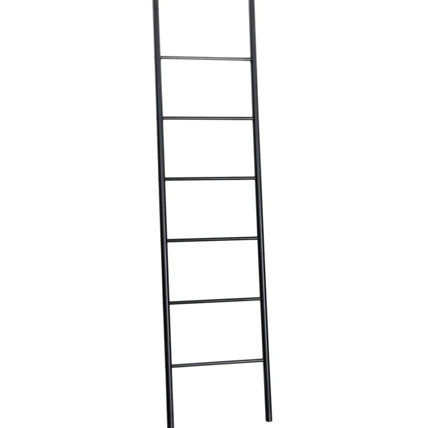 Håndklædestige bambus sort 180 x 45 cm