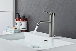 Håndvaskarmatur Slim vinkel gunmetal