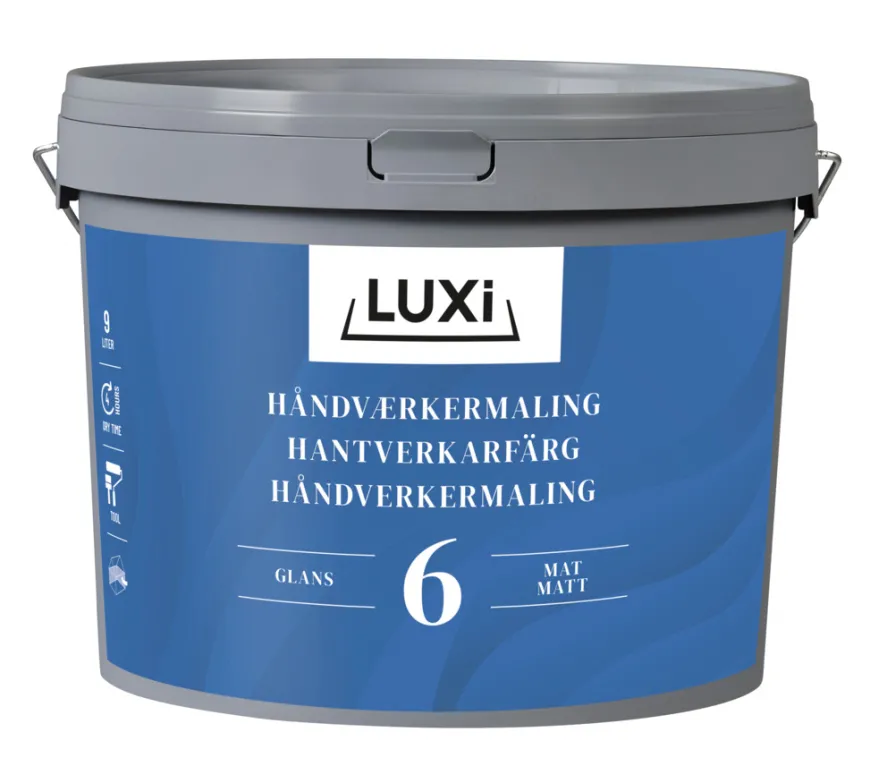 Håndværkermaling 6 hvid 10,8 liter - LUXI®