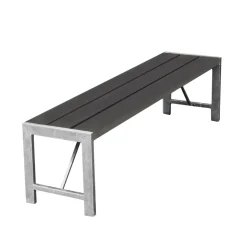 HORTUS bænk H-model nonwood antracitgrå 180 cm