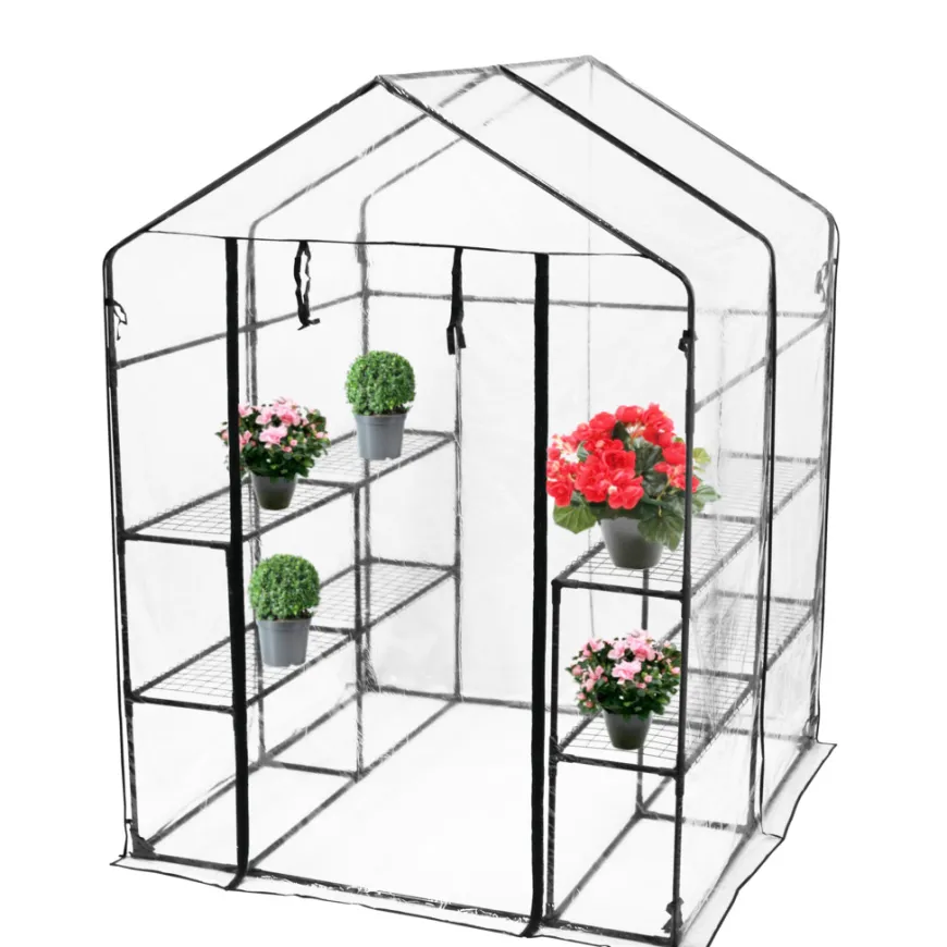HORTUS drivhus m/plastovertræk 195 x 143 x 143 cm