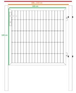 HORTUS låge t/panelhegn sort 100 x 100 cm - webshop