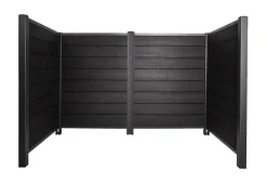 HORTUS skraldeskjul komposit antracit 121 x 258 x 95 cm