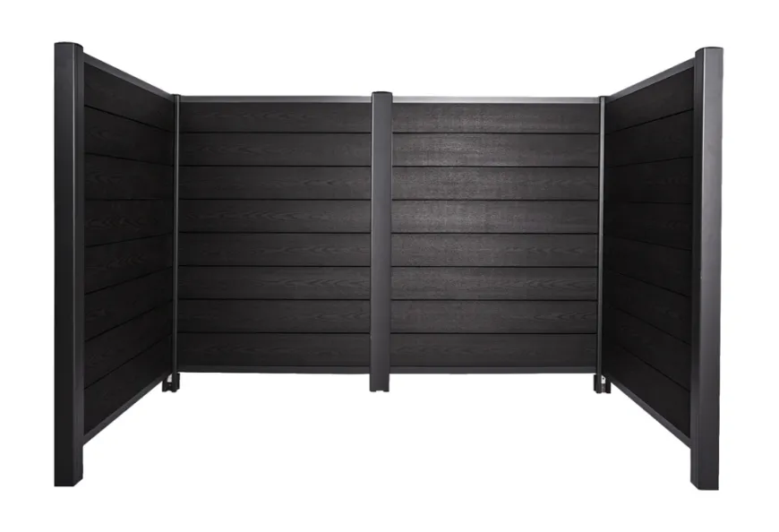 HORTUS skraldeskjul komposit antracit 121 x 258 x 95 cm