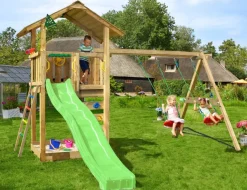 Jungle Gym Sierra 2.1 legetårn med rutsjebane & gyngestativ