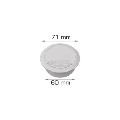 Kabelgennemføring hvid Ø60 mm