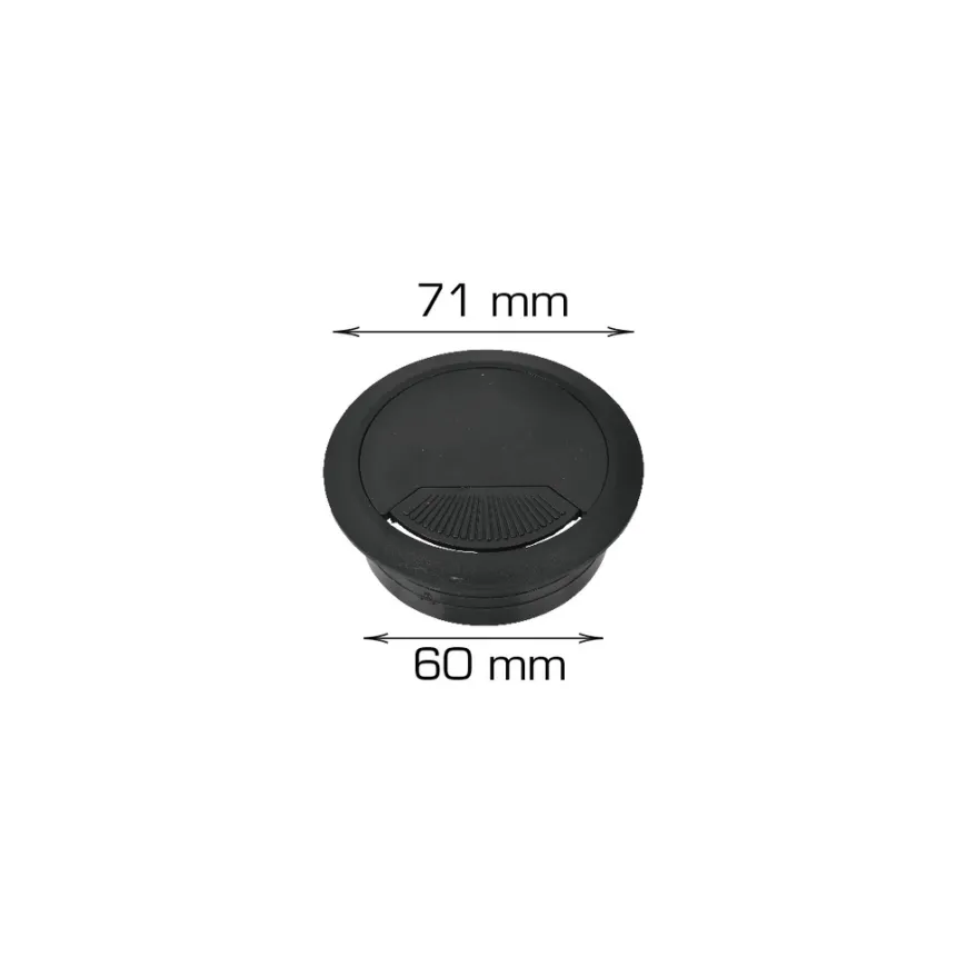 Kabelgennemføring sort Ø60 mm