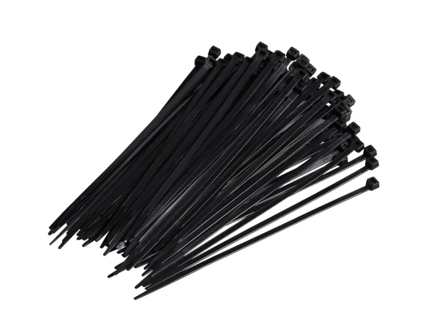 Kabelstrips 200 mm sort 100 stk.