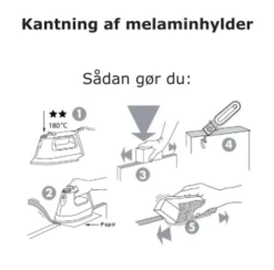 Kantbånd til melaminhylder sort 19 mm x 5 meter