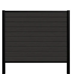 Kirkedal Alu hegn startsæt sort 184 x 180 cm