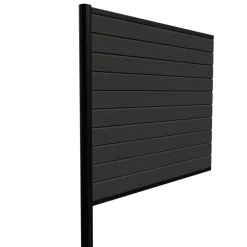 Kirkedal Alu hegn tilkøbssæt sort 156 x 180 cm