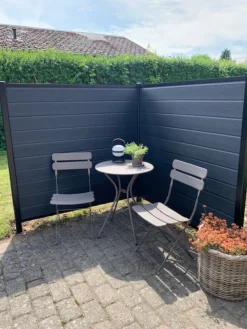 Kirkedal Alu Light hegn startsæt sort 156 x 150 cm