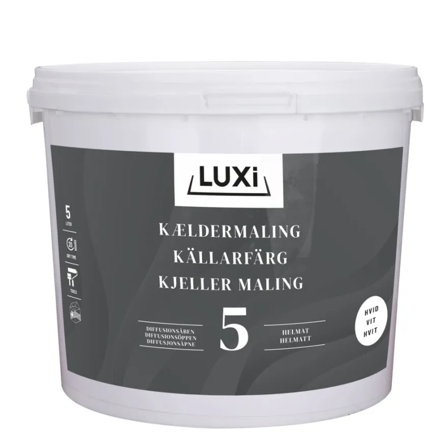 Kældermaling 2 hvid 5 liter - LUXI®