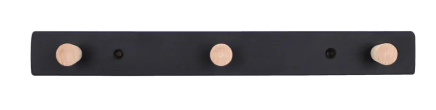 Knagerække sort/bøg 28 cm