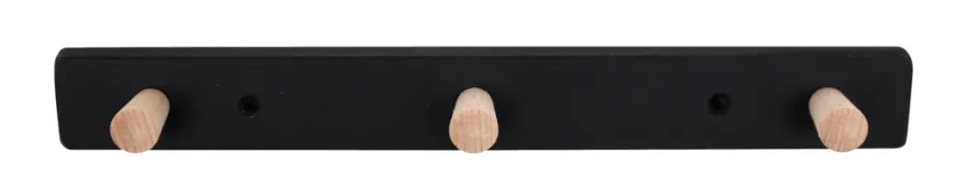 Knagerække sort/bøg 28 cm