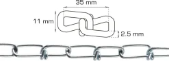 Knudekæde Ø2,5 mm x 2 meter