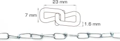 Knudekæde Ø1,6 mm x 5 meter