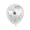 Konfettiballon 30 cm 5 stk. sølv