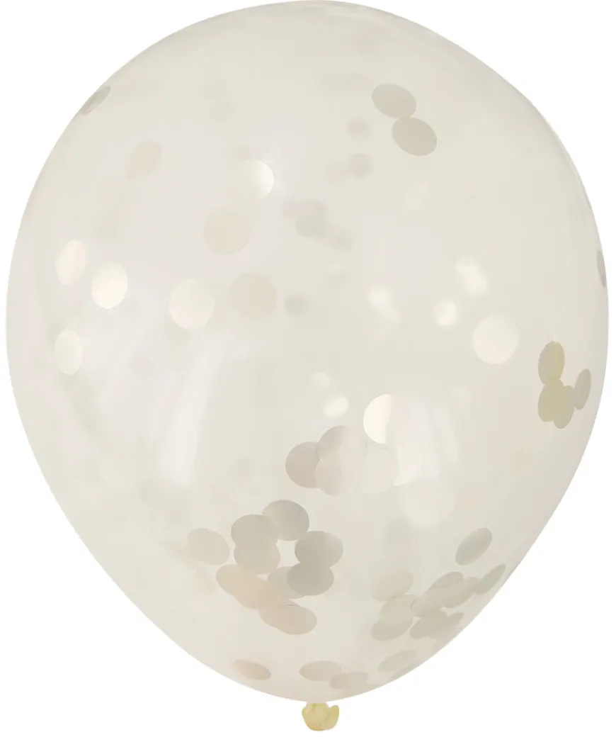 Konfettiballon guld 30 cm 5 stk.