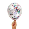 Konfettiballon multifarvet 30 cm 5 stk.