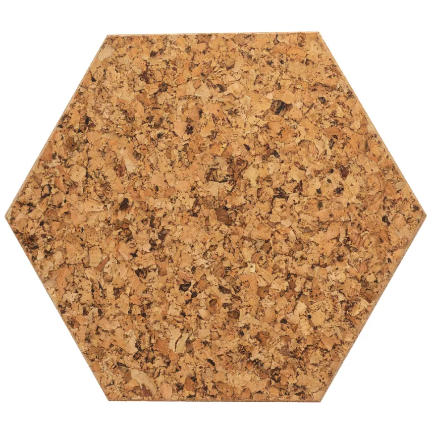 Korkpanel sekskant country 6 stk.