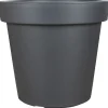 Krukke grå plast Ø30 x H20,5 cm