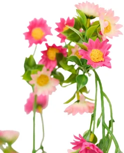 Kunstig blomsterranke lyserød 210 cm