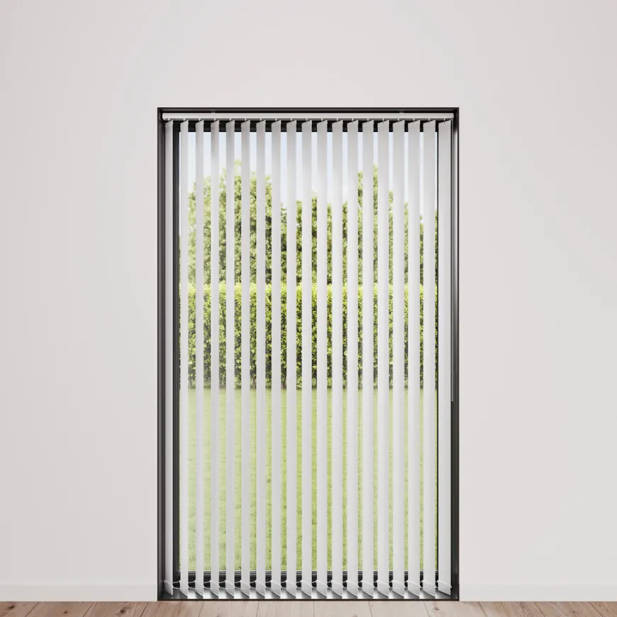 Lamelgardin hvid 300 x 250 cm