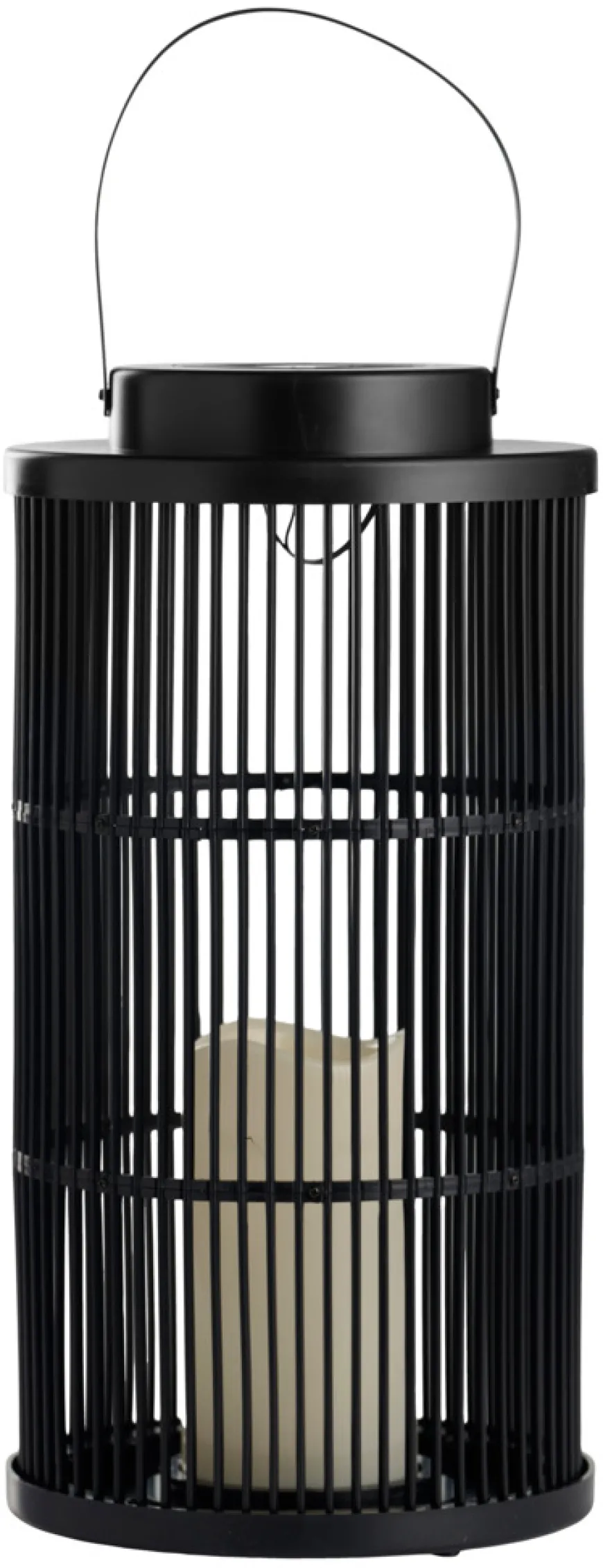 Lanterne med solceller sort Ø18 x 36 cm - Garden®