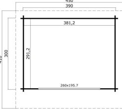 Lasita Maja Sussex 1 hytte 390 x 300 cm