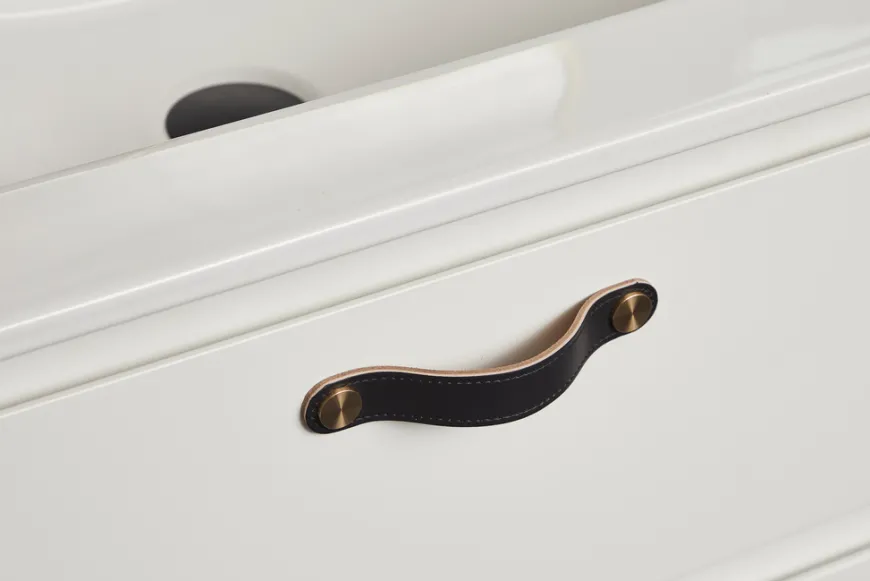 Læderstropper 12,8 cm sort 2-pk.