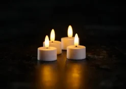 LED-fyrfadslys med 3D-flamme 4 stk. - DAY