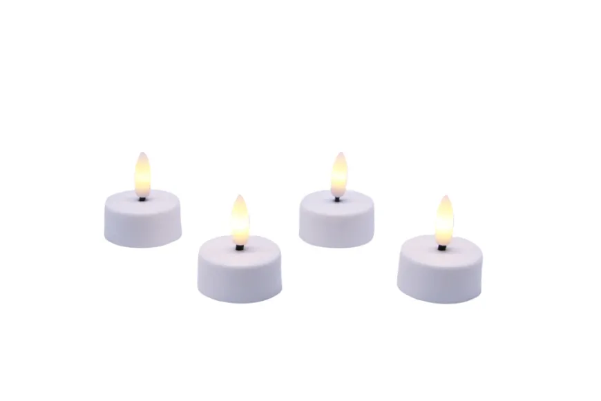 LED fyrfadslys m/fjernbetjening 4 stk.