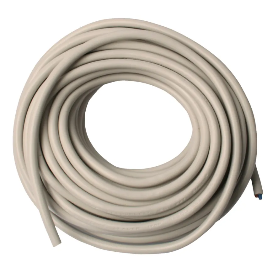 Ledning rund grå 2 x 0,75 mm² 10 meter - Elworks