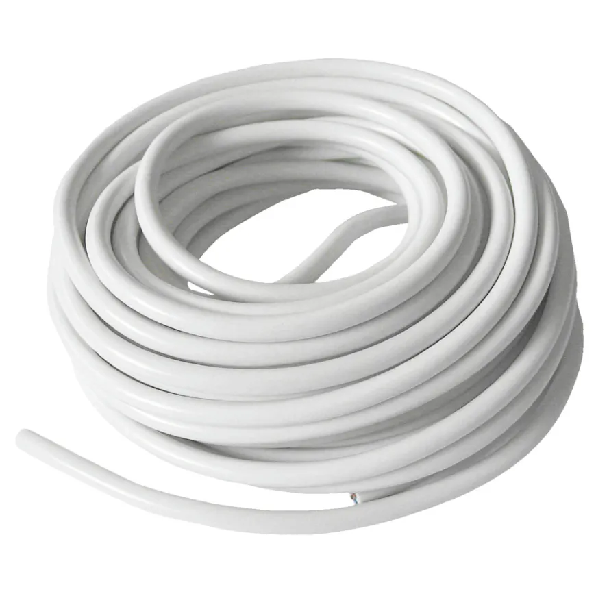 Ledning rund hvid 2 x 0,75 mm² 10 meter - Elworks
