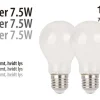 LED-pære standard 7,5 W E27 2-pk.