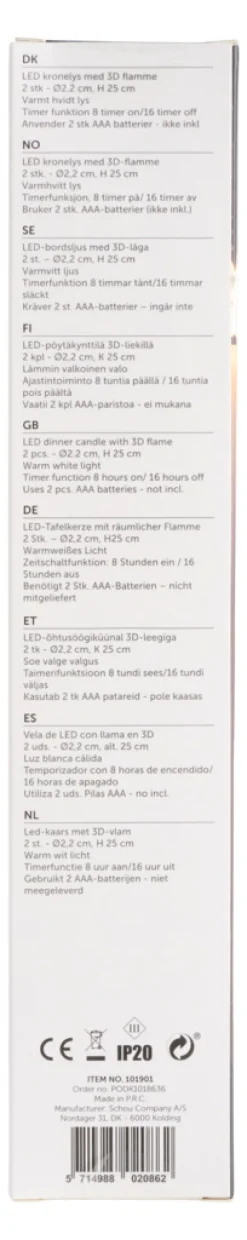 LED-stearinlys middagslys 2 stk. - DAY