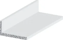 Listeprofil aluminium hvid 15 x 30 x 1000 mm