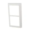 LK FUGA® designramme Soft 63 2×1 modul lodret hvid