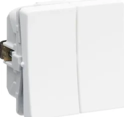 LK FUGA® dobbeltafbryder m/korrespondance hvid